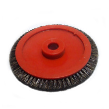 Boar bristles knitting wheel brush